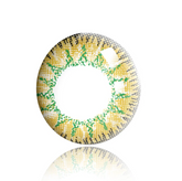 Lentes de contacto de color amarillo dorado Vega con prescripción médica